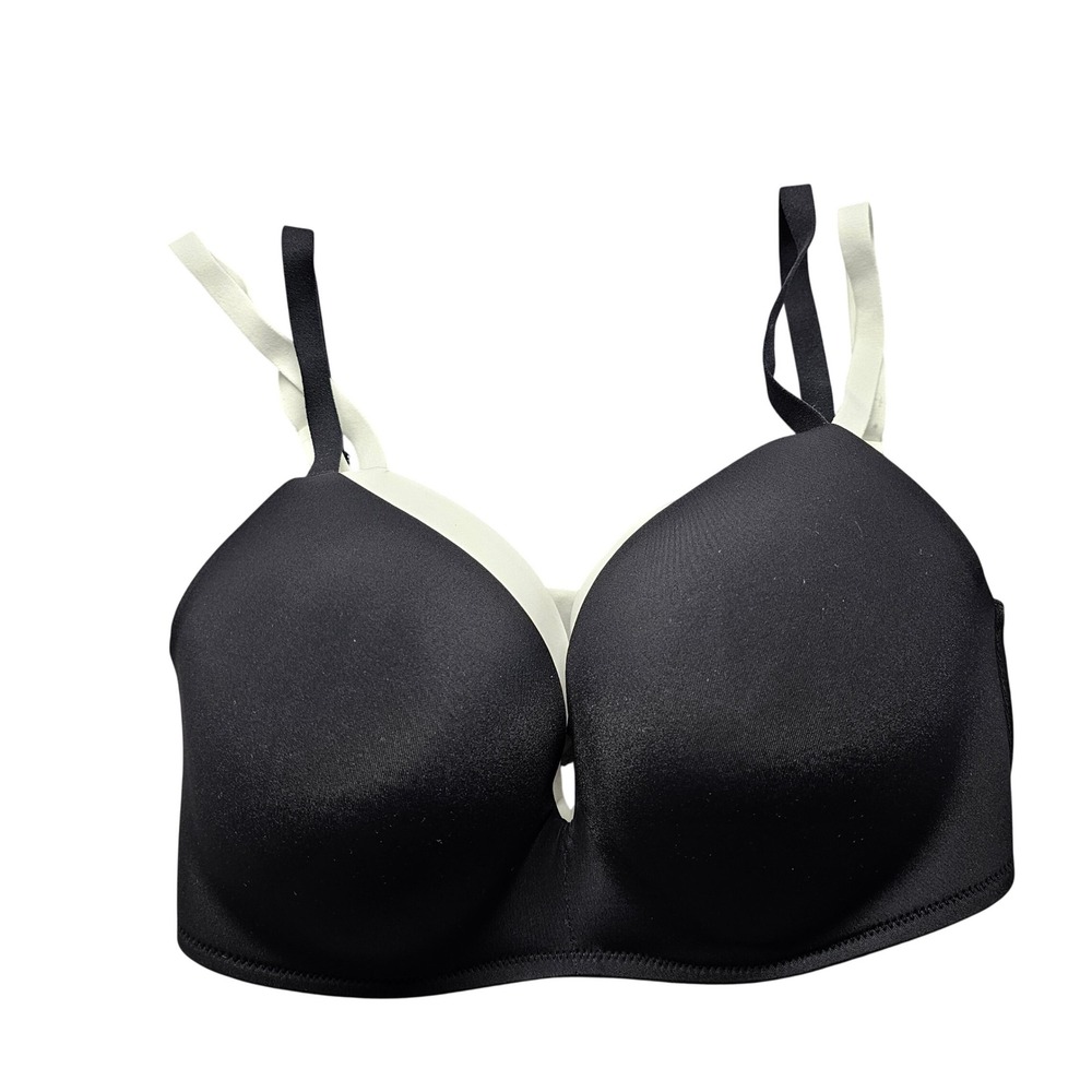 Amazon Essentials Women 2 Pack T-Shirt Bras Black White 32D Full Coverage Padded